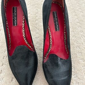 Charles Jourdan lizard like print pumps. Never worn.